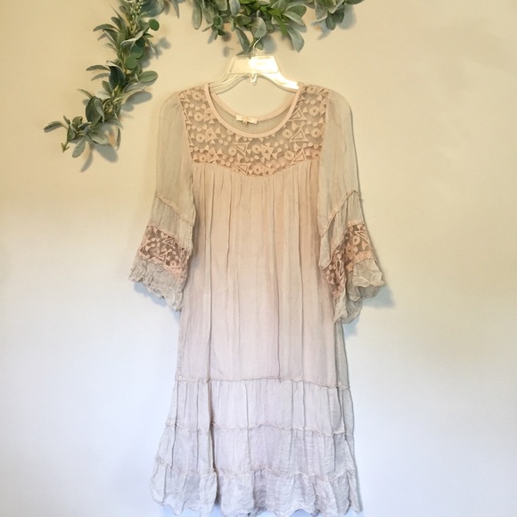 silk boho dress